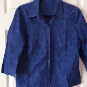 women shirt bleu